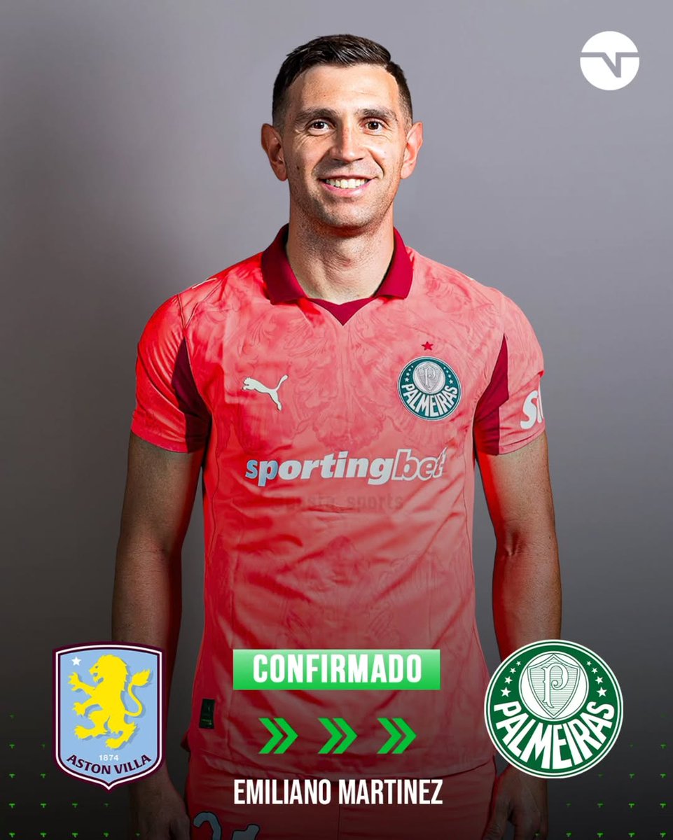 soysodio's tweet image. 🆕 ¡Boom! Emiliano “Dibu” Martínez ya es nuevo jugador del Palmeiras: Arquero Argentino con contrato hasta fines de 2029, llega desde Aston Vila y viene a reforzar el arco del Verdão.

¡Bienvenido, campeón! Verde y poderoso 💚⚽ #Palmeiras #Fichaje #BienvenidoDibu #DibuPalmeiras