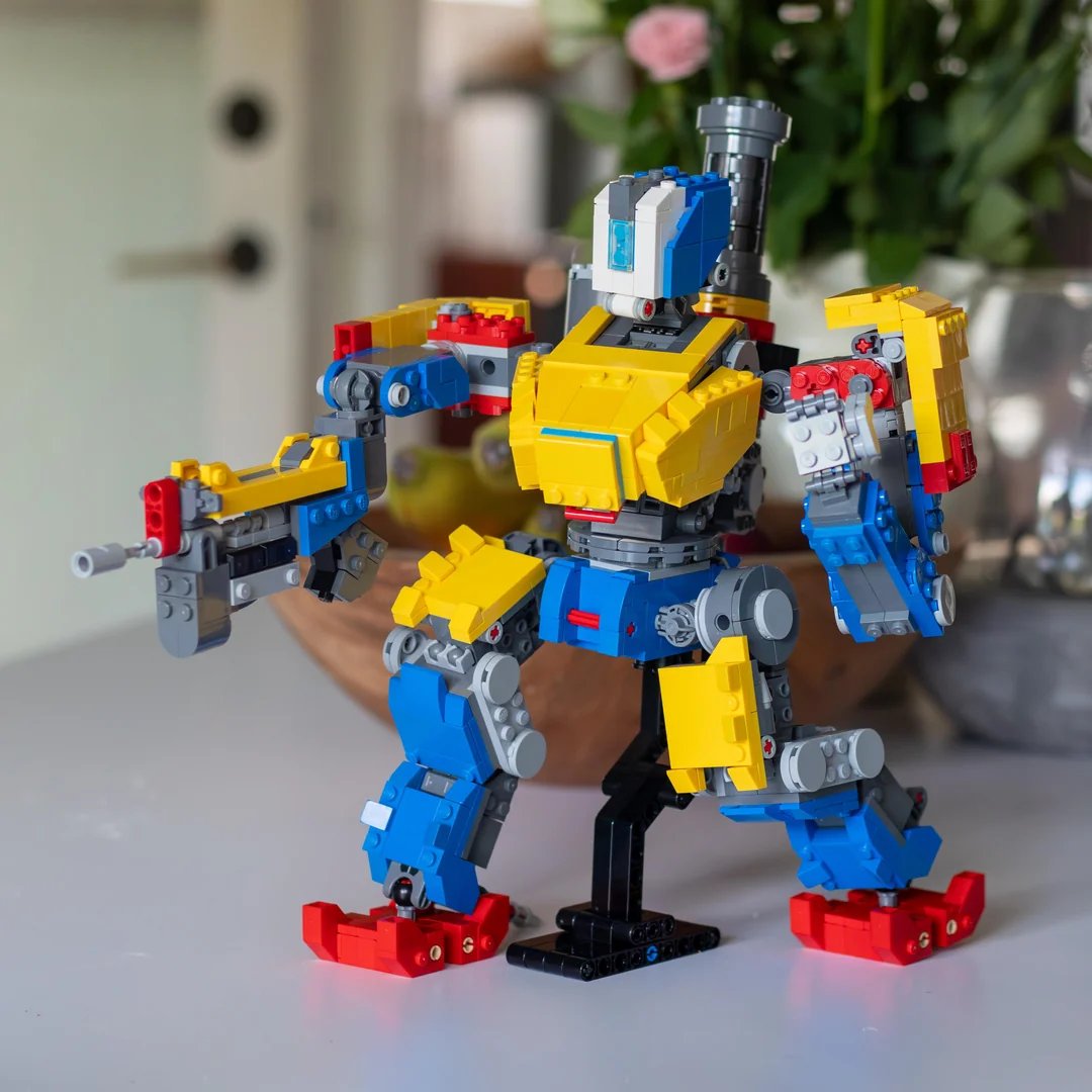 Someone built the Lego Bastion Skin with actual Legos and it's SO GOOD :O #Overwatch2 #owtwt #overwatch