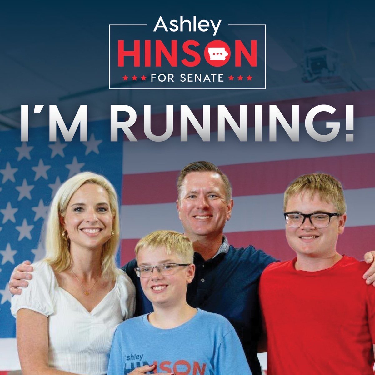 hinsonashley's tweet image. I’m all in. I’m running for the United States Senate to fight alongside President Trump and deliver on the America First agenda.

From securing our border and deporting illegal aliens, to keeping men out of girl’s sports and cutting taxes for working families, I will fight every…