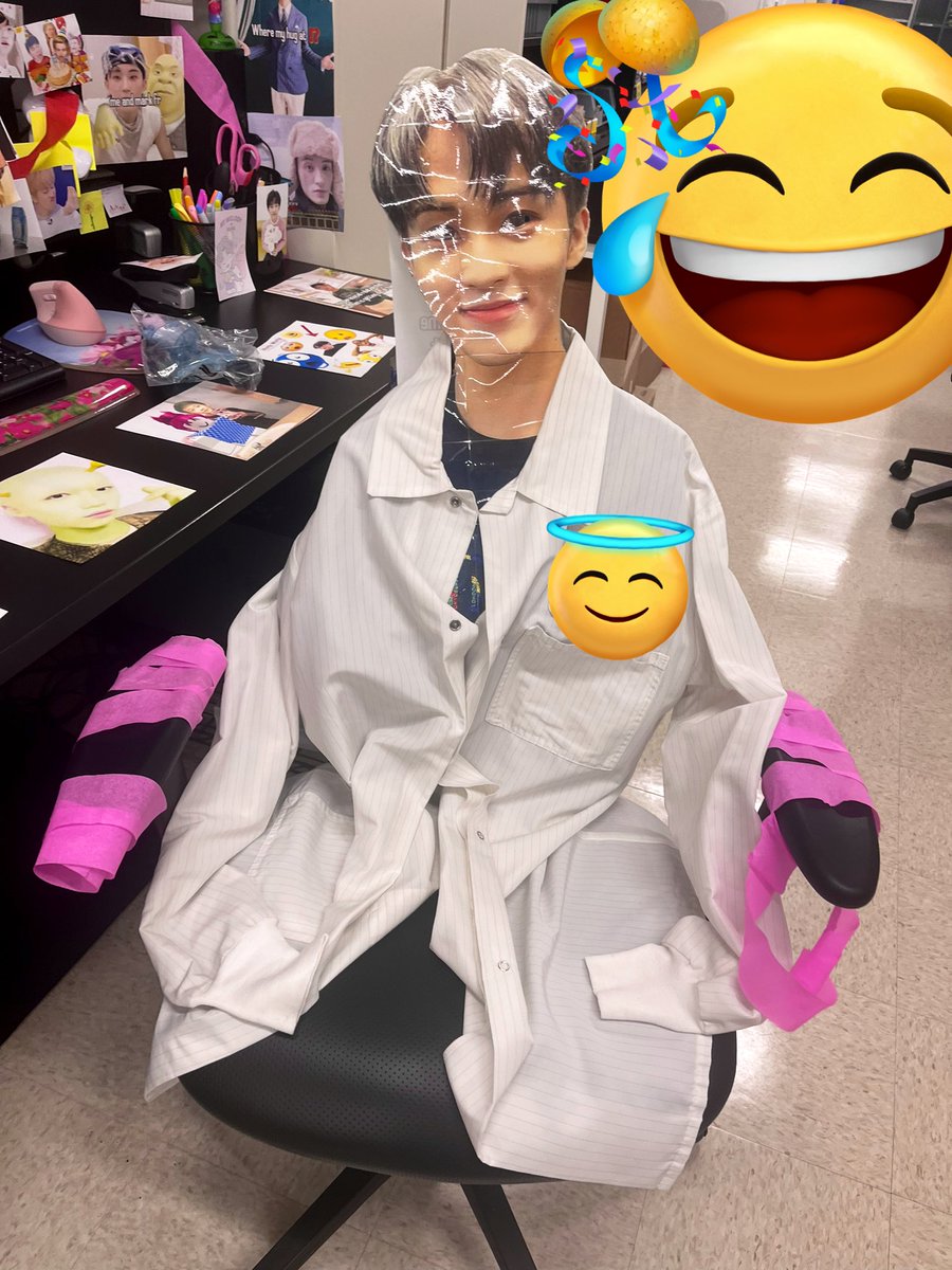 returned to work from my birthday this weekend and came back to a guest (ignore the glare) along with many other fun things on my desk