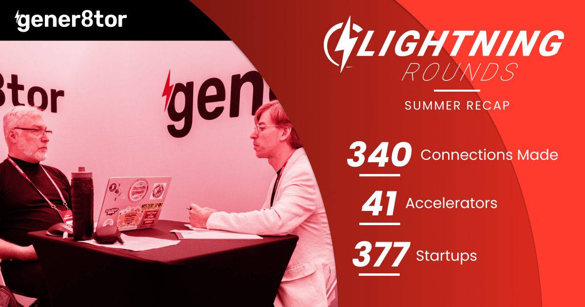 gener8tor's tweet image. On August 20th, we hosted our Accelerator Lightning Rounds—and the results speak for themselves. In just one day, we facilitated an incredible 340 curated connections between early-stage startups and top accelerators across the world.

By the numbers:
- 377+ innovative startups
-…