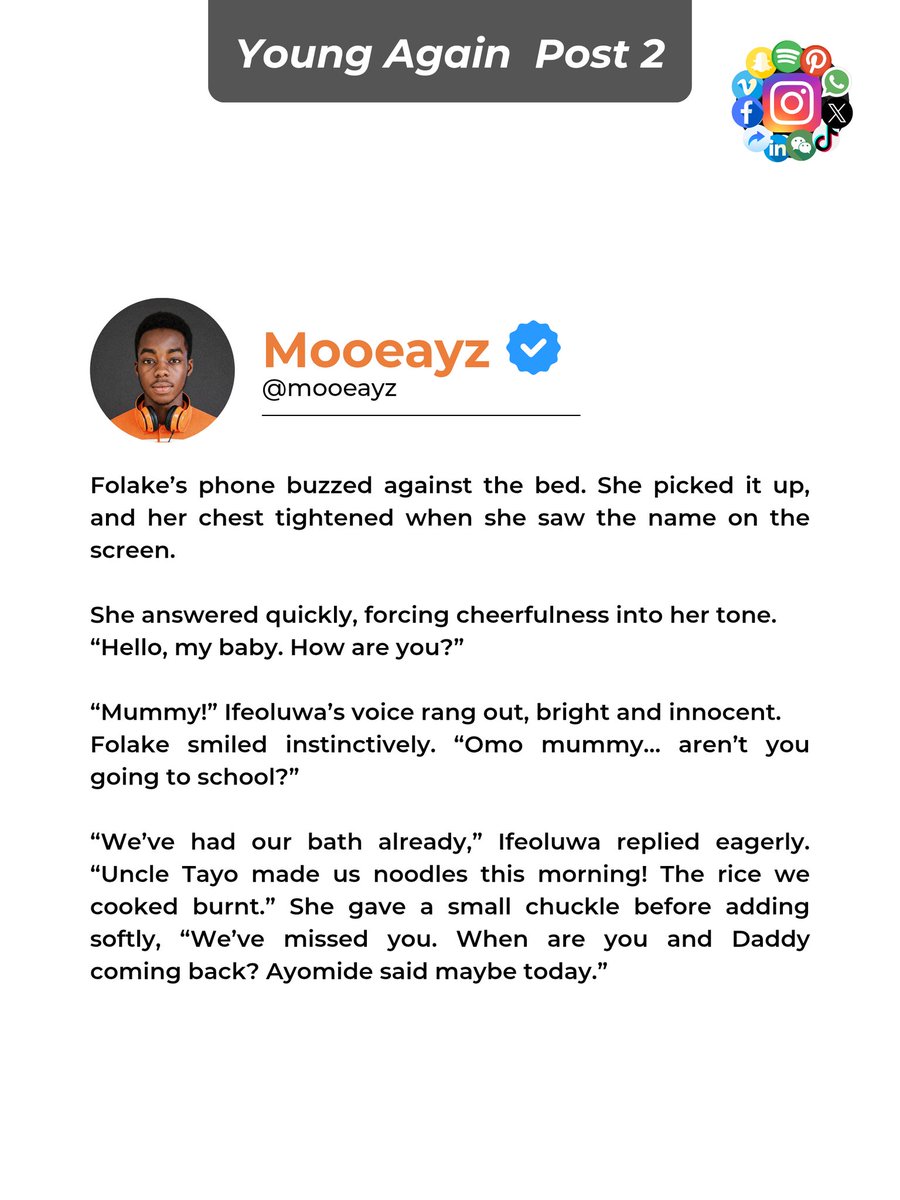 mooeayz's tweet image. Shrunken into child-sized bodies, Adebayo and Folake scramble to find safety. But every step forward only drags them deeper into confusion.. and closer to being discovered.
#YoungAgain #Webseries #thread #mooeayz #Storytelling