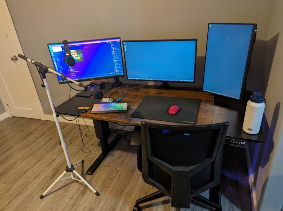 Here's my old setup when I first started playing siege, with my Xbox and monitor at the end of my bed VS my current setup.

Post your guys first setups I wanna see