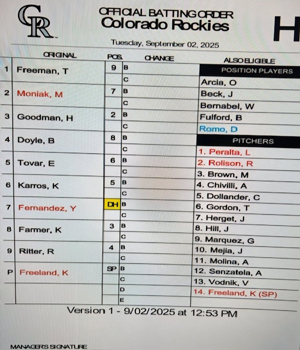 #Rockies vs. #SFGiants