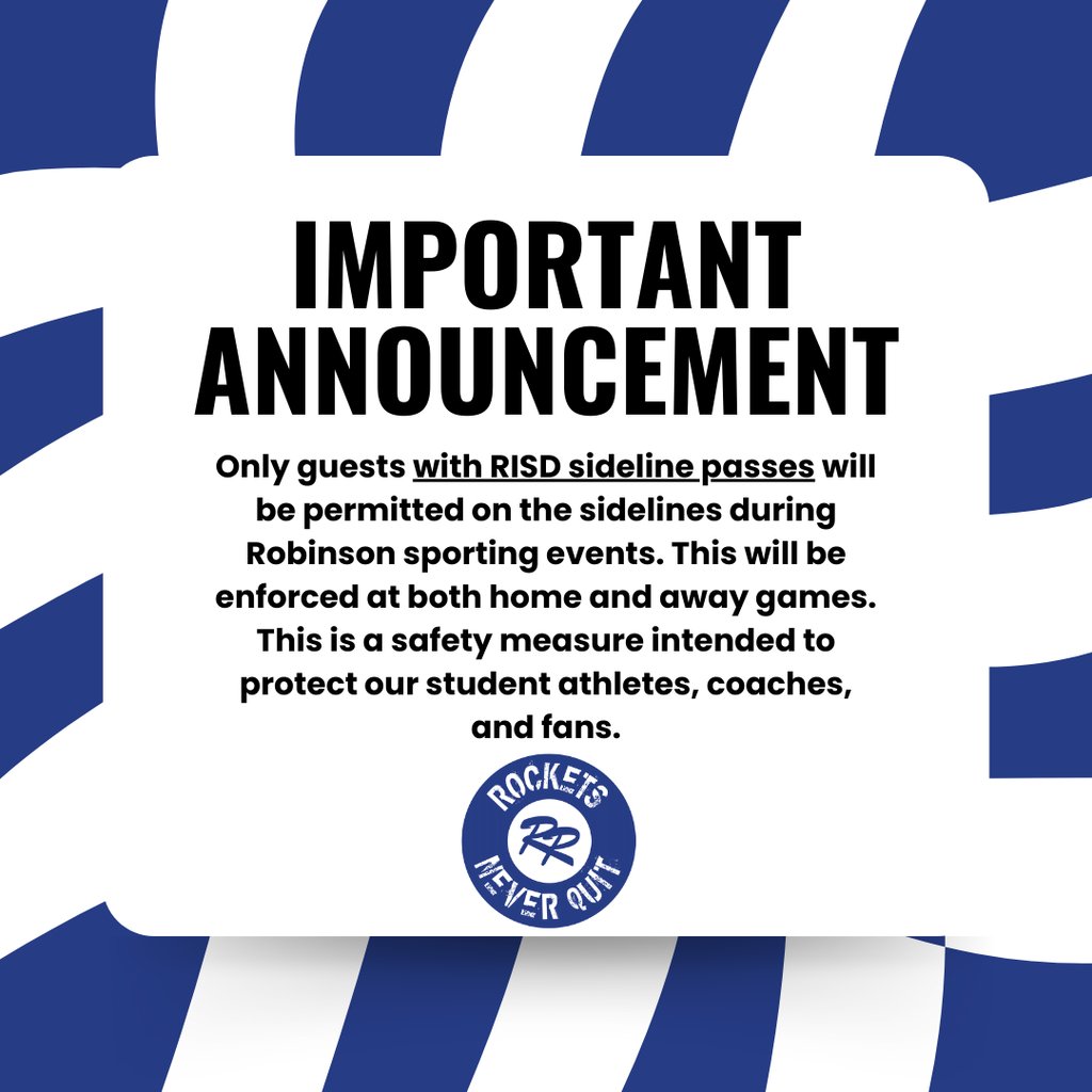 Please note the important information below regarding sideline access during football games.