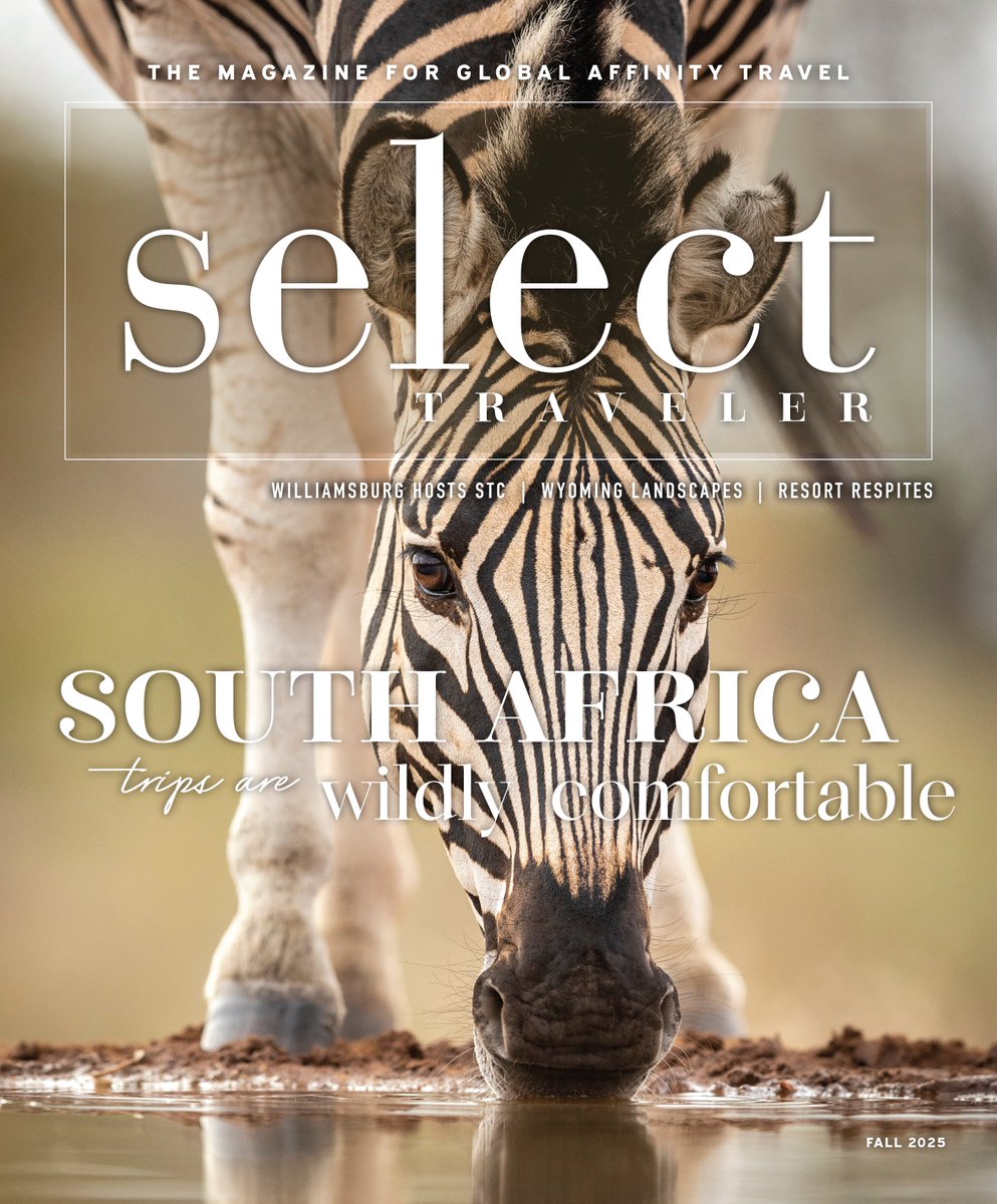 SelectTraveler's tweet image. It’s nearly autumn in the U.S.—and that means the fall issue of Select Traveler is here! 🦓🍂

Inside:
🌟 Resorts near &amp;amp; far
🌟 Family trip guide
🌟 Features on Wyoming + Virginia Beach
🌟 Can’t-miss stops in South Africa

Read it here 👉 lnk.bio/s/b674f