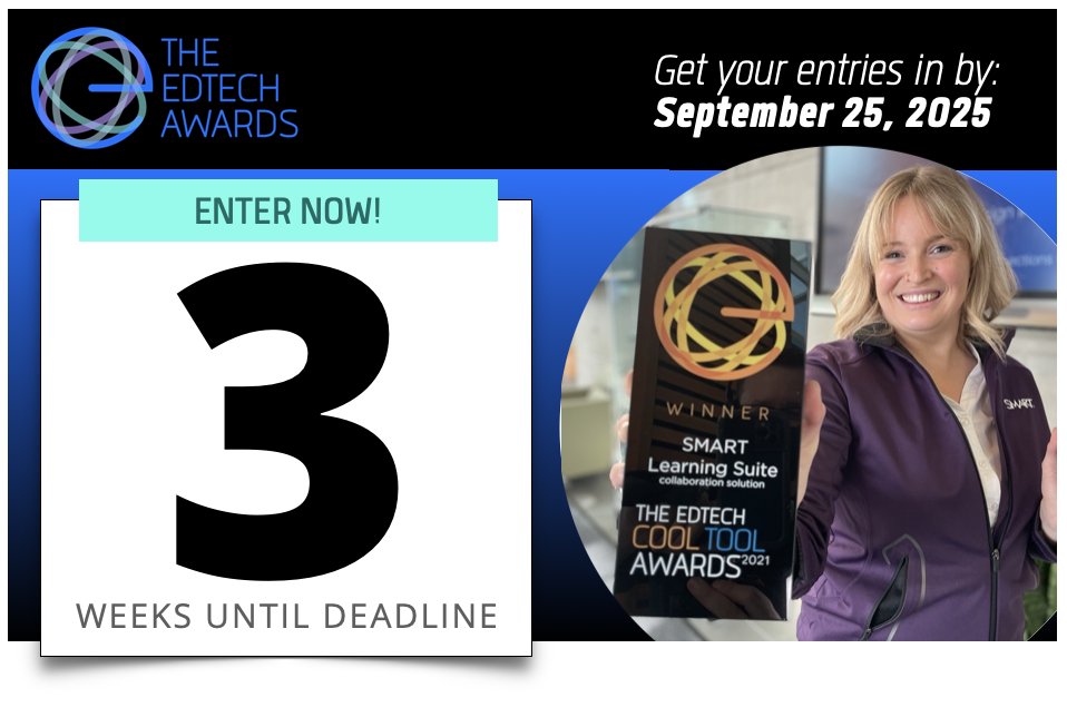 edtechdigest's tweet image. Hope you had a great Labor Day weekend — and welcome to September!
Heads up: Thursday, September 25th is the regular entry deadline for The EdTech Awards 2026.
Why wait? Get your entries rolling now. You can always come back and polish them up later. 
ENTER HERE:…
