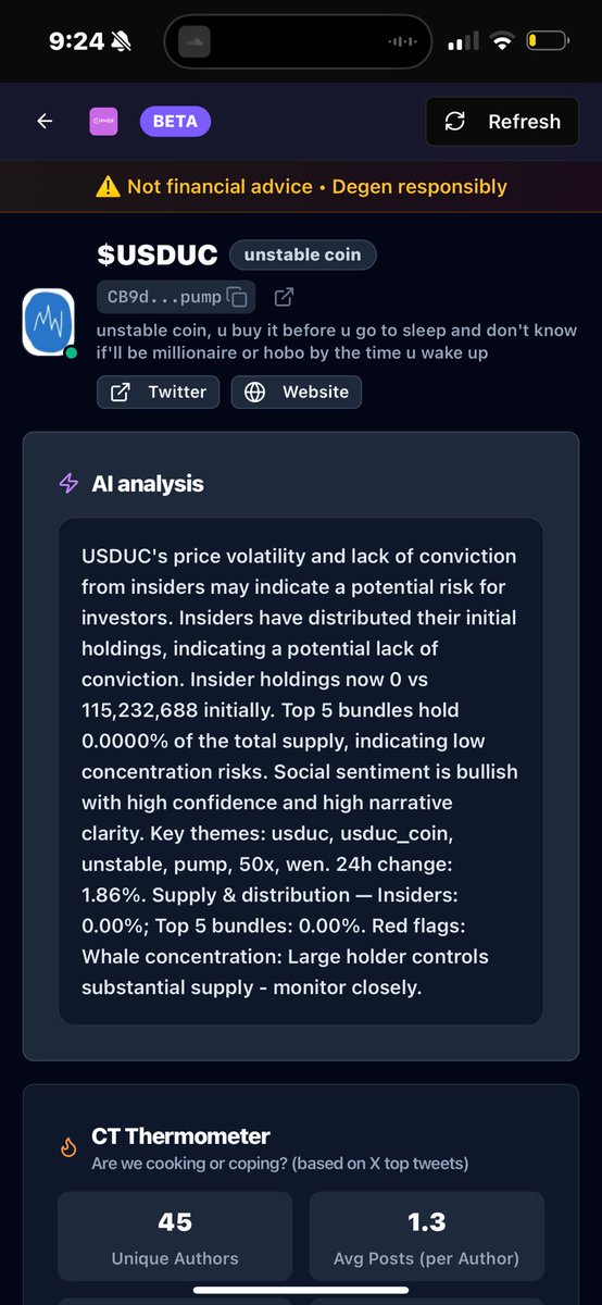 <a href="/oCalebSol/">Caleb</a> $CIPHER the Sniper 🎯🎯

Check out the Beta App for a Limited Time Only !!! (Sep. 7th) 

App.cipherext.com 🤝 Scan any <a href="/solana/">Solana</a> CA and get the alpha you need to Degen Responsibly 🔥🔥