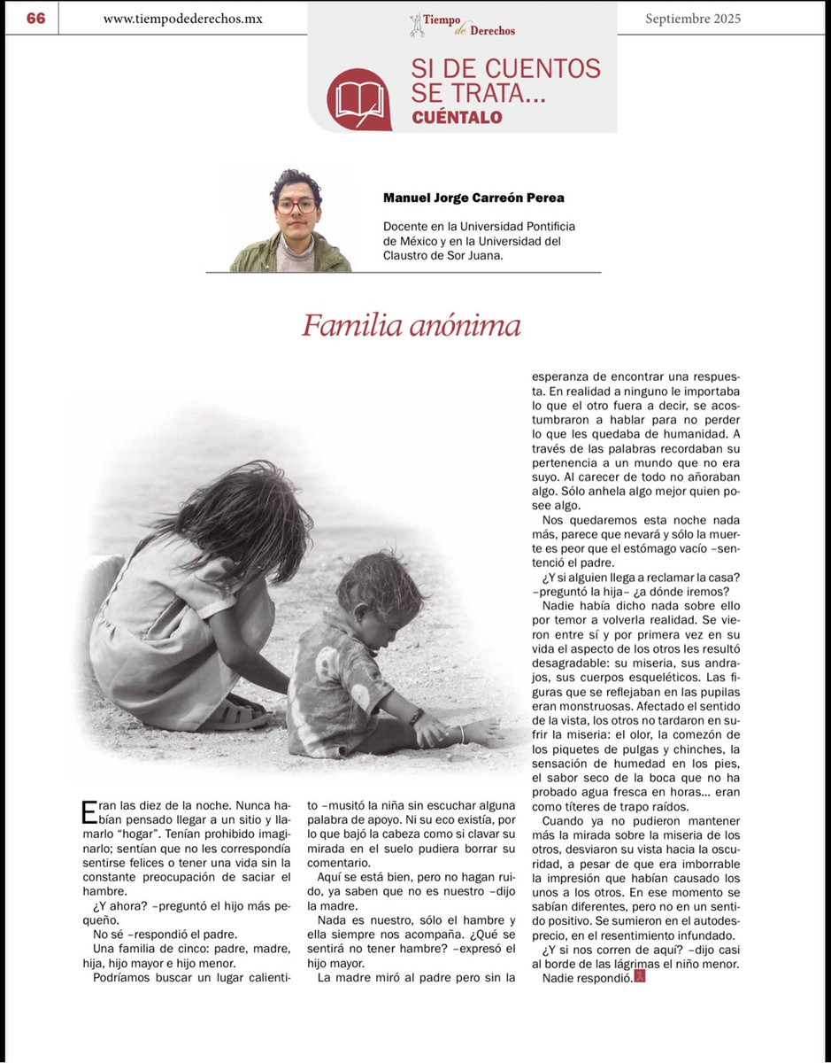 Cuento que publico este mes en @Tiemp_derechos.

Les invito a leer el número completo.