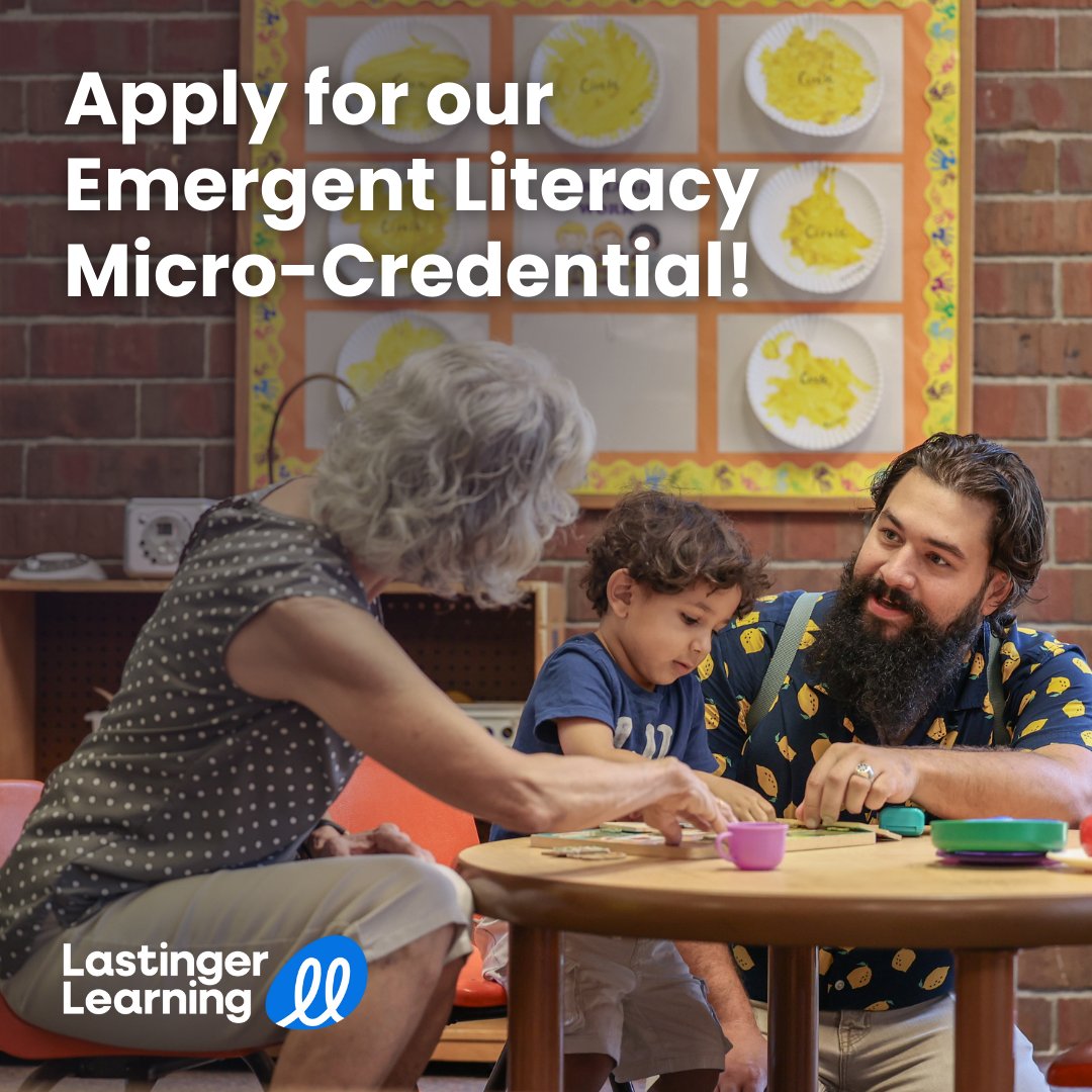 Emergent Literacy Micro-Credential applications are now open through September 19! See if you're eligible today to receive FREE professional learning, 60 in-service hours/6.0 CEUs and a $1,000 completion stipend: lastingerlearning.com/emergent-micro…