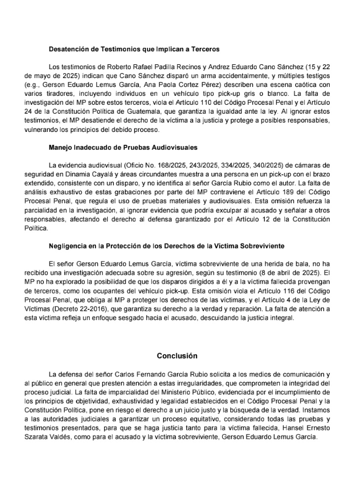 JoseThi53685534's tweet photo. Sobre el caso del Lic. Hanzel Szarata y la incriminación en contra del Lic. Carlos García.
#justiciaguatemala https://t.co/Rlh44PHwz9