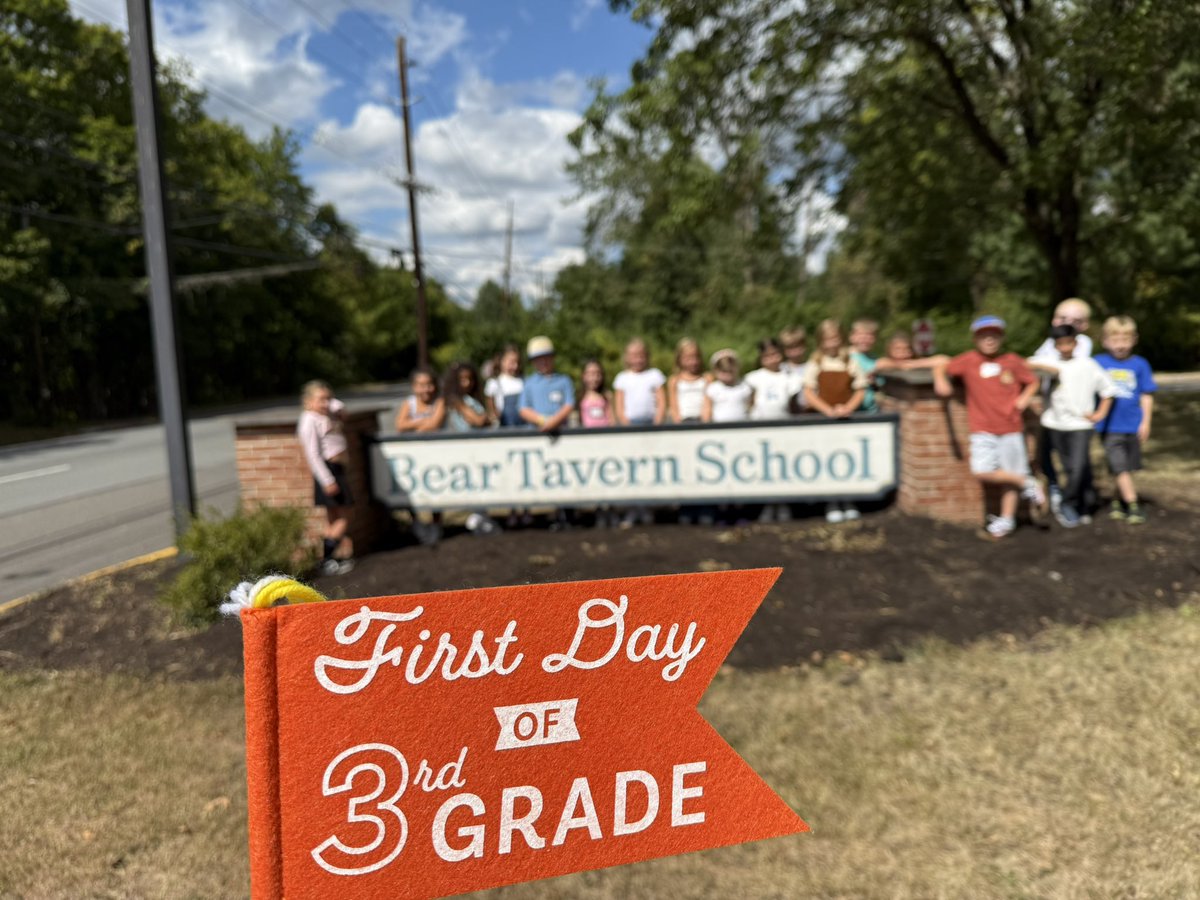 The first day of Third Grade, and we are off to a great start!  Looking forward to all the fun and memories we will make this year! #beartavernpride
