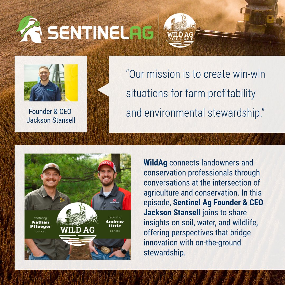 We’re excited to join the WildAG Podcast with @awesmlab. Our CEO Jackson Stansell talks about soil, water, and wildlife—and how we’re helping farmers succeed while supporting conservation. Listen on Spotify, Apple Podcasts, or wherever you get podcasts.