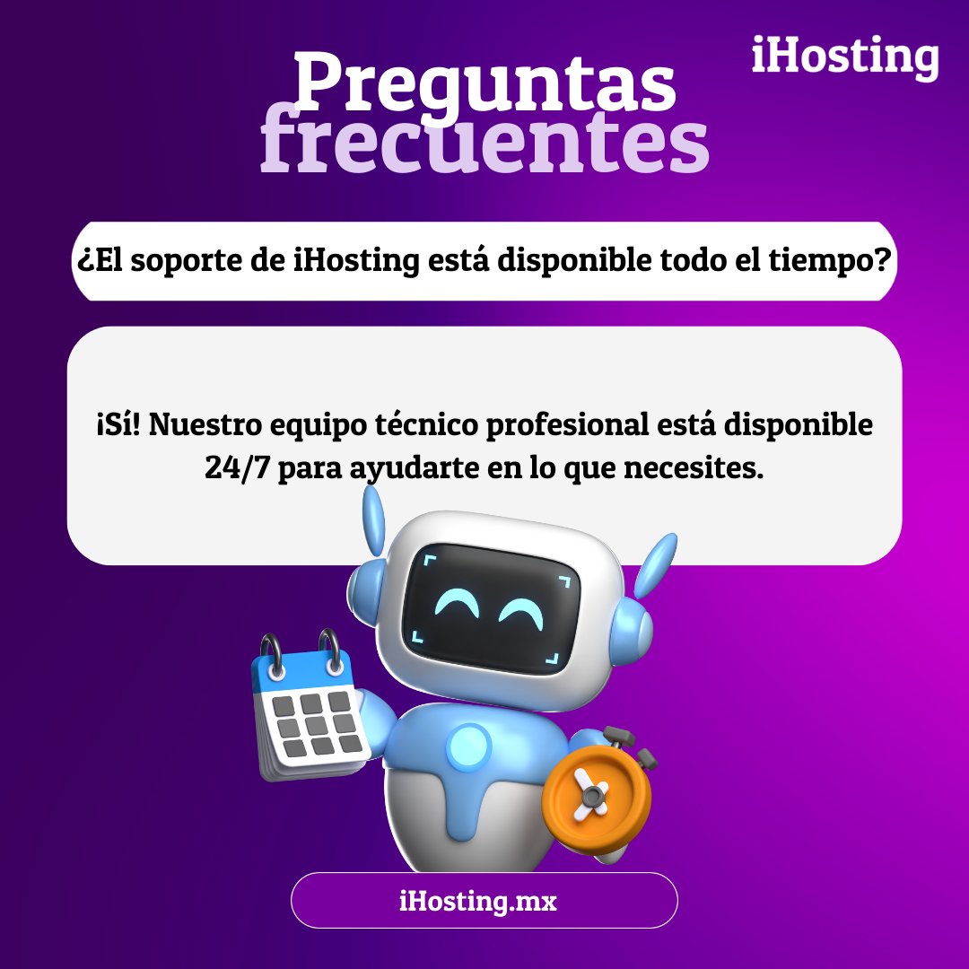 iHostingMX's tweet image. ❓ ¿El soporte de iHosting está disponible todo el tiempo?
✔️ ¡Sí! Nuestros profesionales están disponibles 24/7. ¿Necesitas un ajuste, duda o tienes problemas de seguridad? ¡Estaremos listos para darte la mejor solución!
#FAQiHosting #SoporteProfesional #HostingWeb #iHostingTips
