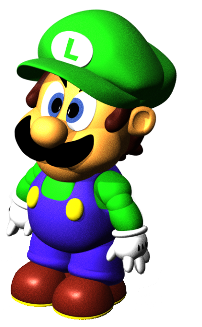 Unused Luigi render from Super Mario RPG: Legend of the Seven Stars