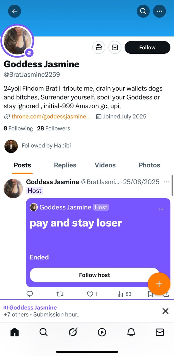 RT slave/Exposing fake goddess and mistres ๐๐โจ (@rt_andfke) on Twitter photo Hi everyone ๐, Goddess Kavyaa (s**sy boy) here with a new account: <a href="/BratJasmine2259/">Goddess Jasmine</a> โจ.
Please report his account ๐ซ:
โข New account: <a href="/BratJasmine2259/">Goddess Jasmine</a> โ ๏ธ
โข Old account: <a href="/GoddessKavyaa/">Goddess Kavya โค๐๐ท๐ต</a> โ Hi everyone ๐, Goddess Kavyaa (s**sy boy) here with a new account: <a href="/BratJasmine2259/">Goddess Jasmine</a> โจ.
Please report his account ๐ซ:
โข New account: <a href="/BratJasmine2259/">Goddess Jasmine</a> โ ๏ธ
โข Old account: <a href="/GoddessKavyaa/">Goddess Kavya โค๐๐ท๐ต</a> โ