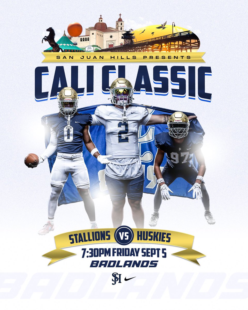 🚨THE CALI CLASSIC COMES TO THE BADLANDS 🚨

6️⃣ Games over ✌️Nights‼️

TOP OF THE TICKET 🎟️ 

🐎 SAN JUAN HILLS
🆚
🐾 CHINO HILLS

🗓️ 9/5/25
⏰ 7:30PM
🏟️ BADLANDS

Don’t Miss It 🎯

#NoBetterPlace🐎 
#BuiltAtTheBadlands🏟️
