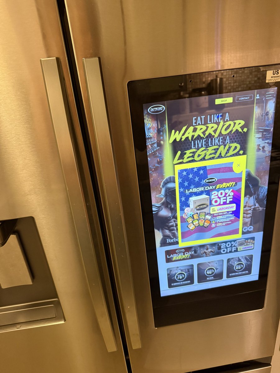 Ads on the fridge is crazy