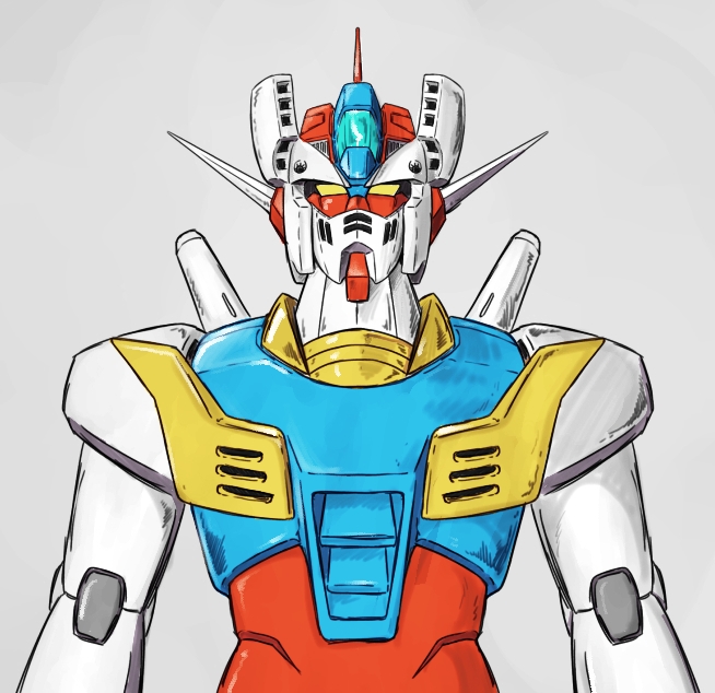 RX-78-2(ガンダム) 「昔描いたZガンダム」|にーやんのイラスト