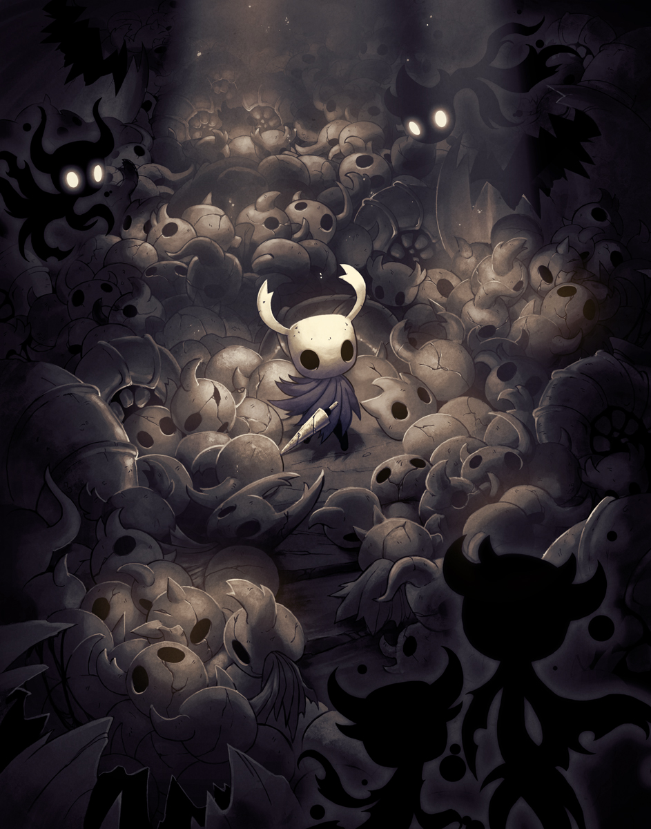 TJ_illustrates's tweet photo. "Our pure Vessel has ascended. Beyond lies only the refuse and regret of its creation. We shall enter that place no longer."

(accidentally deleted the original, sorry for the reupload)

(I'm so excited for Silksong) https://t.co/paBkYGoy8c