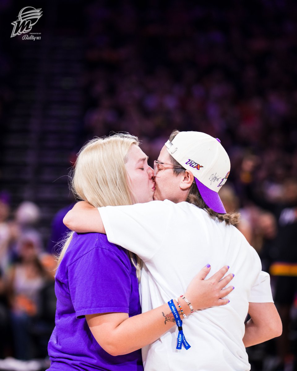 Love always wins in this arena. Congrats to the newly engaged couple! 🌈

This Is Mercury Basketball.