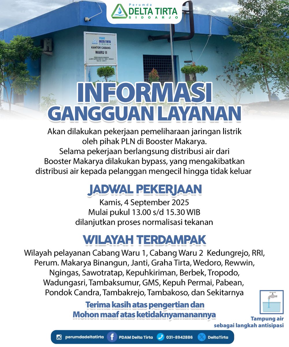 PERUMDA Delta Tirta Sidoarjo tweet media