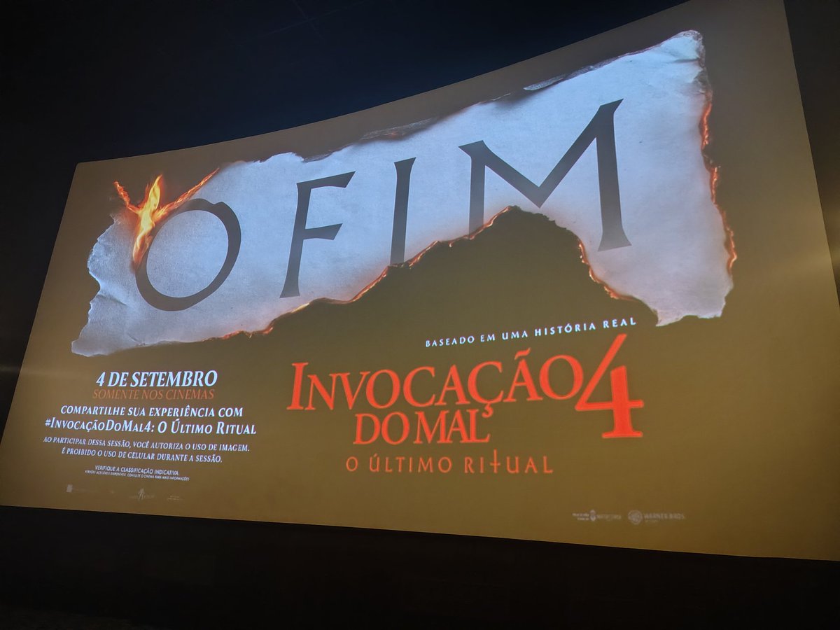 Obrigado a <a href="/wbpictures_br/">Warner Bros. Pictures Brasil</a> , ao <a href="/UCICinemas/">UCI CINEMAS</a> e ao <a href="/CabanaDoLeitor/">Cabana do Leitor</a> pelo convite para assistir a pré estréia de  #InvocacaodoMal4:O último Ritual