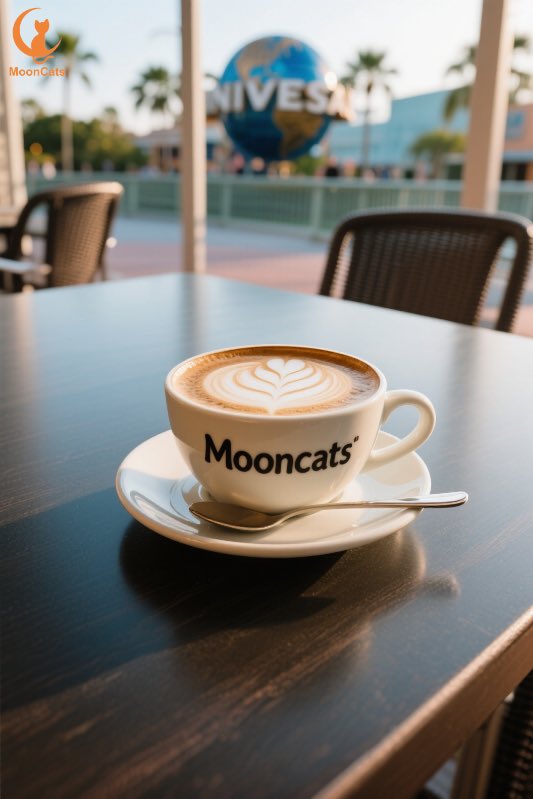 GM enjoying my morning latte from the iconic Universal Studios Hollywood California USA 🇺🇸 #GM #MoonCats #UniSat #PizzaSwap #FB