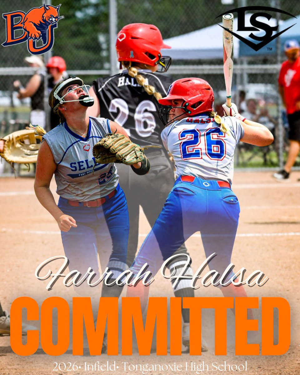 Committed! 

We would love to welcome ’26 infielder Farrah Halsa to Baker U! 

Farrah will play her final season with the Louisville Sluggers Org.

Another great addition to our ‘26 class!  #FutureCat 
🧡🐾🖤 Go Cats!