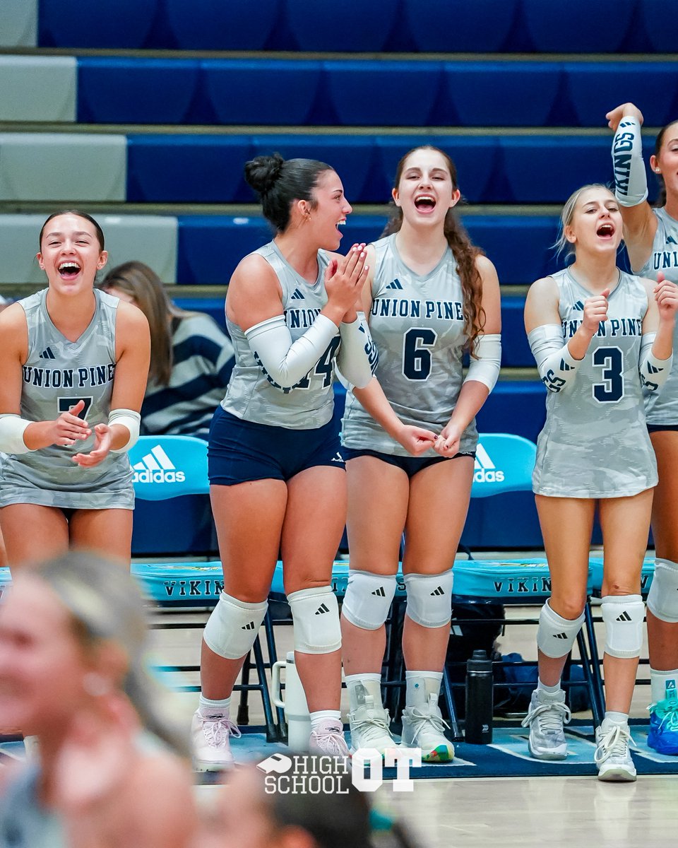 HighSchoolOT's tweet image. Keira Rosenmarkle sparked a come-from-behind win in the second set that allowed Union Pines to cruise through the third and sweep away Harnett Central tonight.

The Vikings are now 8-1 to start the year.

Highlights, photos, and more: highschoolot.com/story/union-pi…