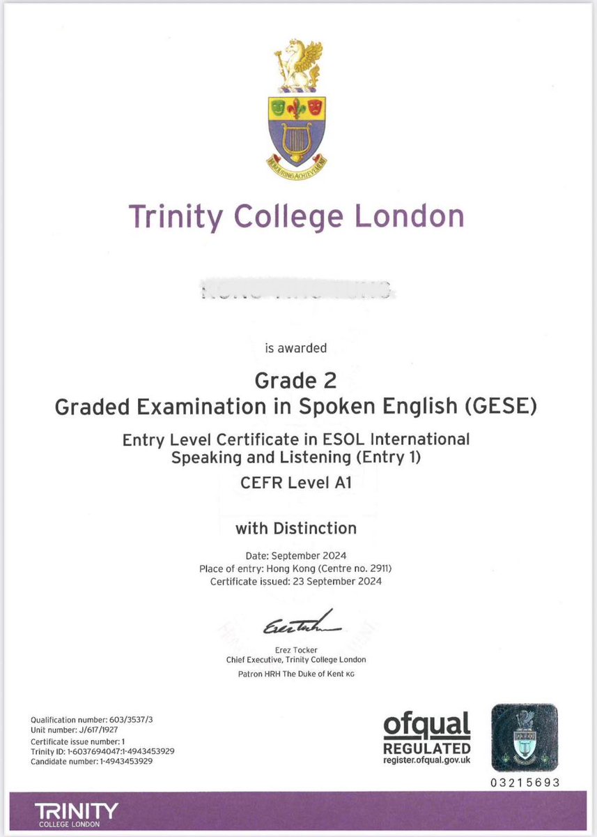 Fun2LearnEng's tweet image. Parent love that made our day! From K2 to primary, this learner earned Distinction in Trinity GESE G1–G2 and 14 shields in Cambridge YLE Starters—plus school awards. Care + coaching + consistency = confidence. Book a trial: [link] #FunToLearn #HongKongParents #K1toP1 #GESE