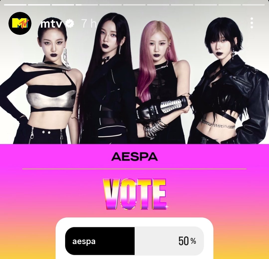 🚨 MYs, não deixem de votar nas meninas para “Best Group” no #VMAs através da enquete nos stories do Instagram da MTV! 

🔗 instagram.com/stories/mtv/37…

#aespa #에스파 <a href="/aespa_official/">aespa</a>