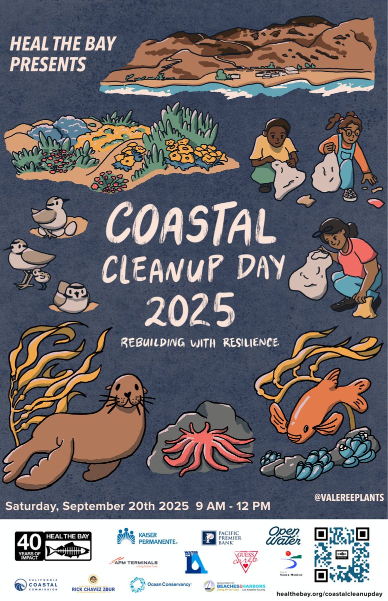 🌊Join us on Saturday, September 20th, from 9 AM to 12 PM for California’s biggest volunteer event to protect our coast and waterways. 🪣✨

Choose from 70 sites + register today! healthebay.org/ccd