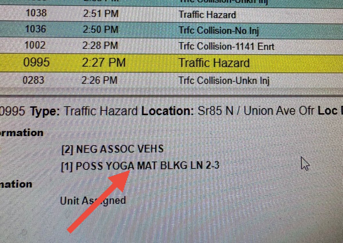 Reporting traffic in #California #BayArea: yoga mat in the middle lanes! To avoid it, “Namaste” in the left lane . #KCBSTraffic
🙏 ✌️☮️