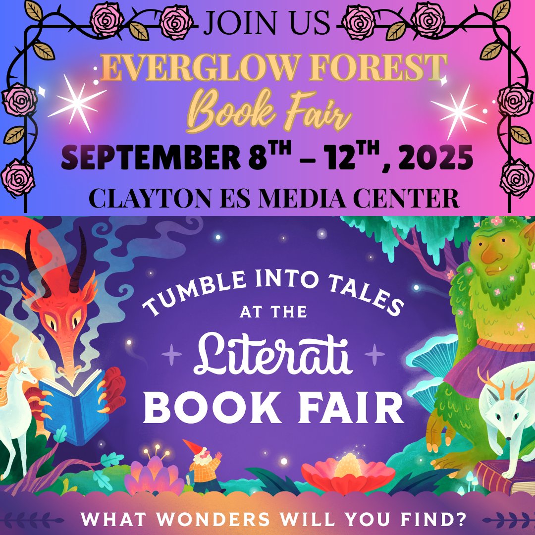 Clayton Elementary (@claytoncougars) on Twitter photo Leap into a storybook at the Literati Book Fair! Explore the
Everglow Forest at Clayton ES or shop online at literati.com/store. Every purchase benefits our school. With these stories, itβs easy to get lost in a book! <a href="/CherokeeSchools/">Cherokee Co. Schools</a> Leap into a storybook at the Literati Book Fair! Explore the
Everglow Forest at Clayton ES or shop online at literati.com/store. Every purchase benefits our school. With these stories, itβs easy to get lost in a book! <a href="/CherokeeSchools/">Cherokee Co. Schools</a>