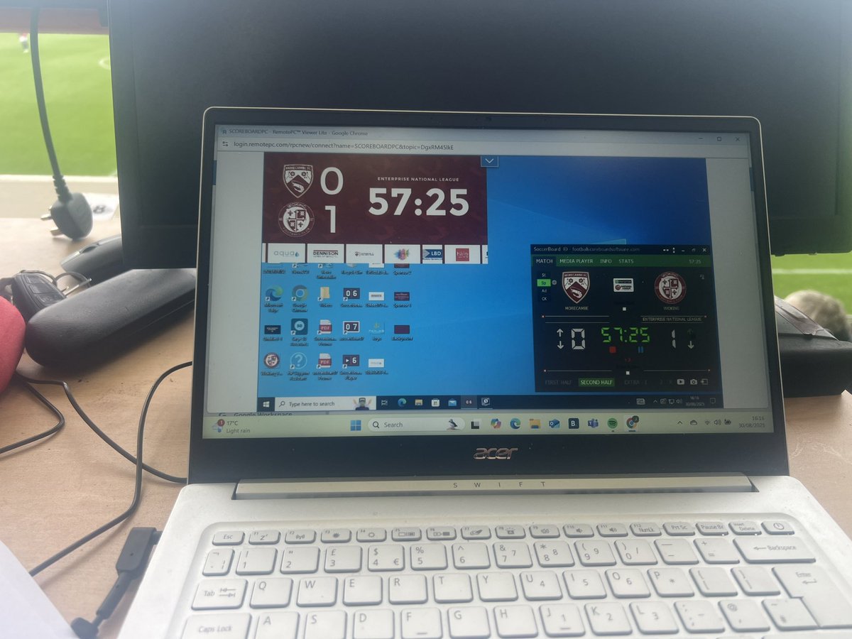 Hopey_Media's tweet photo. Been cracking working the scoreboard these last couple of games. It’s a shame it’ll be my last home match for a while as I move to @sunderlanduni shortly to finally study Sports Journalism. Recent highlights include reuniting with @mendesgomes11 and @RobbieSavage8 and convincing @james_main1 to play a @AlfieIndra banger around the stadium.
