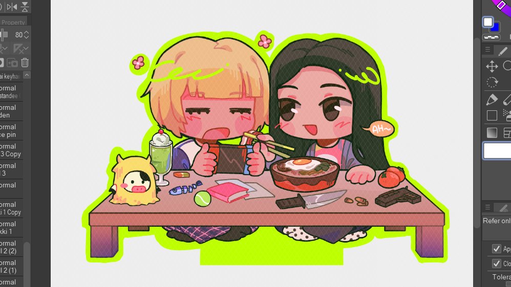 Finished designing the baby assassins standee!