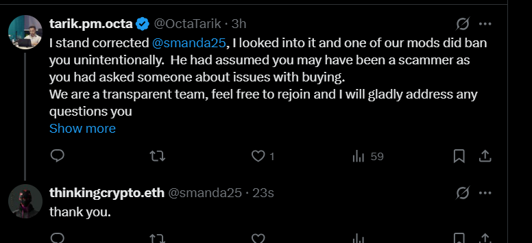 smanda25's tweet photo. @cool31576746 @octa_space @mikroweller @wauwda @YorichiiCrypto @humpbackbone no you are  a bot! https://t.co/jVxBzwnsIO