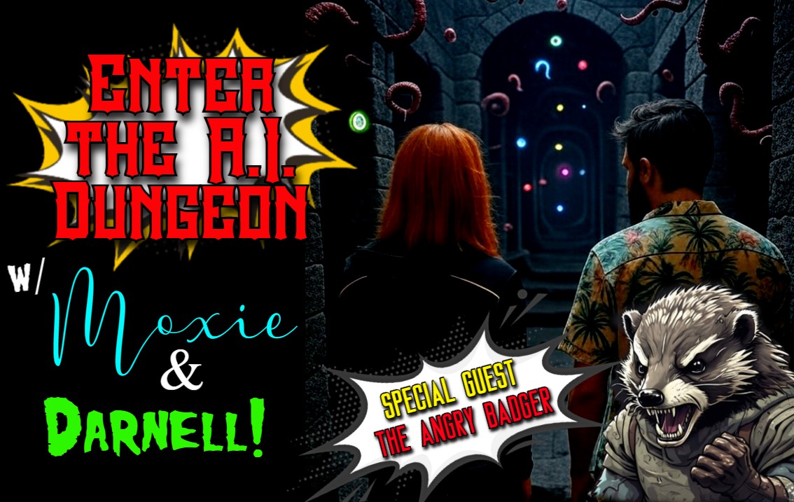 Jess (Moxie Dame) (@surlydirly) on Twitter photo 🪐See you in Space... Cowboy Truckers! TONIGHT @ 9p PT 🥑 <a href="/darnellquiggly/">Quizmaster Darnell Quiggley</a> & I resume our journey in the A.I. Dungeon on the mysterious VelociPlanet! 🦖We've escaped the malevolent entity for now.. but will we meet our special guest <a href="/TheAngryBadger3/">The Angry Badger</a> as a friend.. or foe? 🔗👇 🪐See you in Space... Cowboy Truckers! TONIGHT @ 9p PT 🥑 <a href="/darnellquiggly/">Quizmaster Darnell Quiggley</a> & I resume our journey in the A.I. Dungeon on the mysterious VelociPlanet! 🦖We've escaped the malevolent entity for now.. but will we meet our special guest <a href="/TheAngryBadger3/">The Angry Badger</a> as a friend.. or foe? 🔗👇
