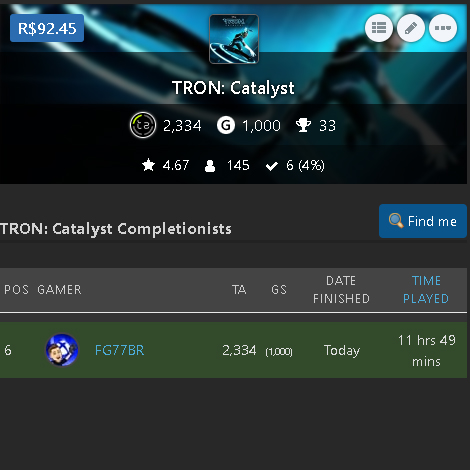 FG77BR / Content Creator 🏆 1M Gamescore (@fg77br) on Twitter photo 🏆 100% 🥰 <a href="/troncatalyst/">TRON: Catalyst - Out Now</a> <a href="/BithellGames/">Bithell Games</a> <a href="/BigFanPresents/">Big Fan Games</a>
Uma dica pra quem for fazer e quiser fazer tudo em uma única jogada: Explore TUDO, fale com TODOS e faça todas as missões secundárias antes e durante o capítulo 6
Game key provided by Big Fan Games faq3.short.gy/PlayTRON 🏆 100% 🥰 <a href="/troncatalyst/">TRON: Catalyst - Out Now</a> <a href="/BithellGames/">Bithell Games</a> <a href="/BigFanPresents/">Big Fan Games</a>
Uma dica pra quem for fazer e quiser fazer tudo em uma única jogada: Explore TUDO, fale com TODOS e faça todas as missões secundárias antes e durante o capítulo 6
Game key provided by Big Fan Games faq3.short.gy/PlayTRON