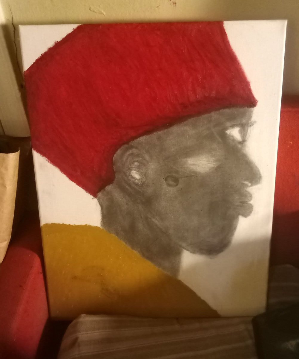 askingaisha's tweet image. Art by Aisha Jackson
askingaisha123@gmail.com 
c) 2024
Pencil, Ash, Oil