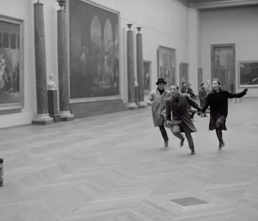 LostInFilm's tweet image. Across the Louvre ❤️ Godard, Bertolucci, Varda &amp;amp; JR.