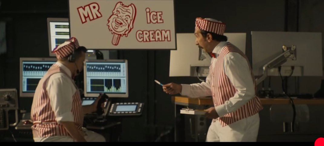 BTS. The Naked Gun. My bit was cut from the theatrical release but shows up in the deleted scenes / bonus materials released today on VOD 🙏 Grateful to be a part of this comedic gem! 🙏👨🏻🍦