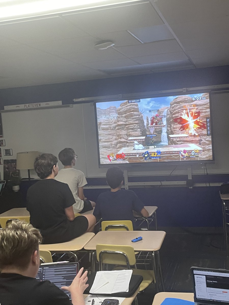 #TrojanEsports is in full force!  Middle School has 14 kids playing Super Smash and MarioKart and High School has 16 kids playing SuperSmash, Chess, Marvel Rivals and Rocket League. Should be a fun Fall Season!
