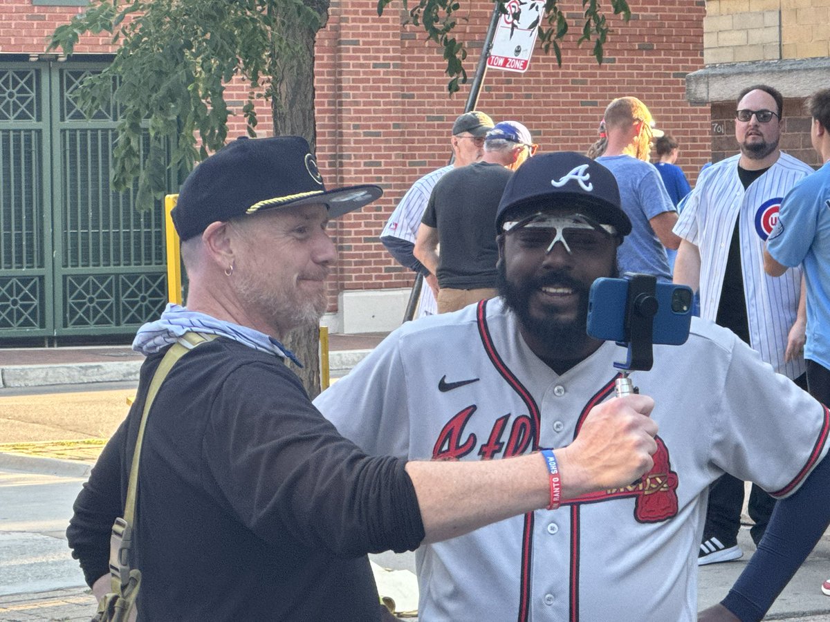 Trent Weyermuller 🐻⚾️ (@cubsballhawk_) on Twitter photo Candid pic of <a href="/Bleacher_Bunch/">The Bleacher Bunch</a> with <a href="/MrDJPK/">UnkZuna from the Braves</a> 
#CUBS #BeHereForIt #BravesCountry Candid pic of <a href="/Bleacher_Bunch/">The Bleacher Bunch</a> with <a href="/MrDJPK/">UnkZuna from the Braves</a> 
#CUBS #BeHereForIt #BravesCountry
