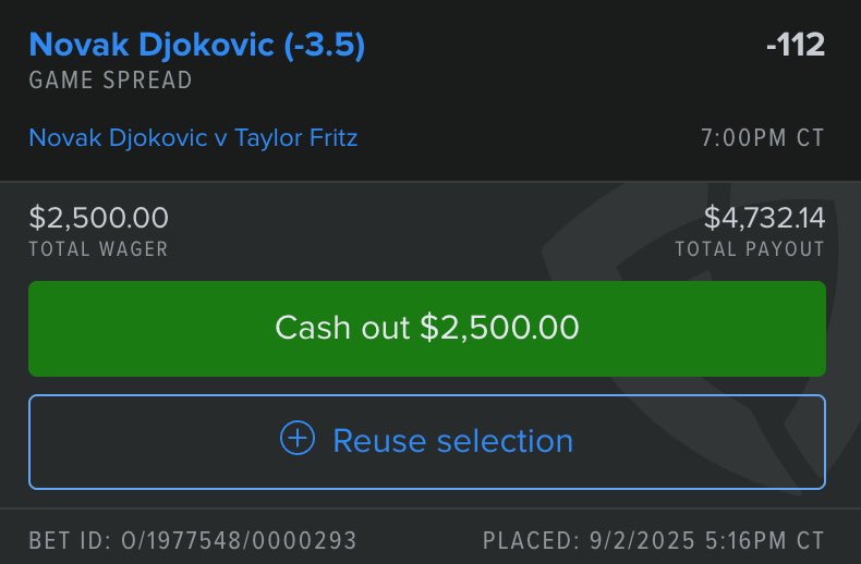 Free Play of the Day (9/2): 

🚨Novak Djokovic -3.5 Games (-112)🚨

We go to the GOAT against the home American favorite Taylor Fritz in the US Open quarterfinals. While Fritz has played some of the best tennis of his life after the French Open, there is reason to believe that