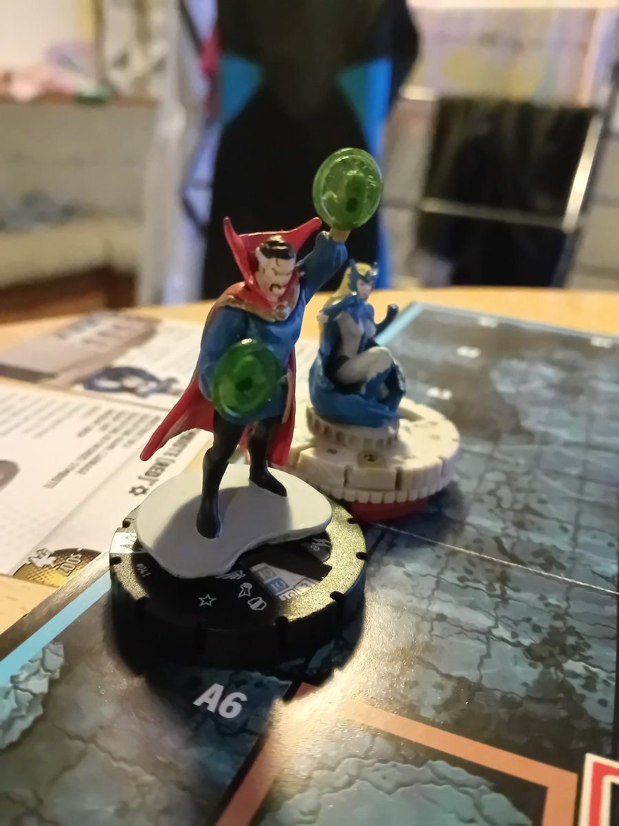MarkLegend007's tweet image. Game 57 #heroclix Stretching the clix legs  on the Dr Strange 'mod' I did a while back.
Holiday chill game.