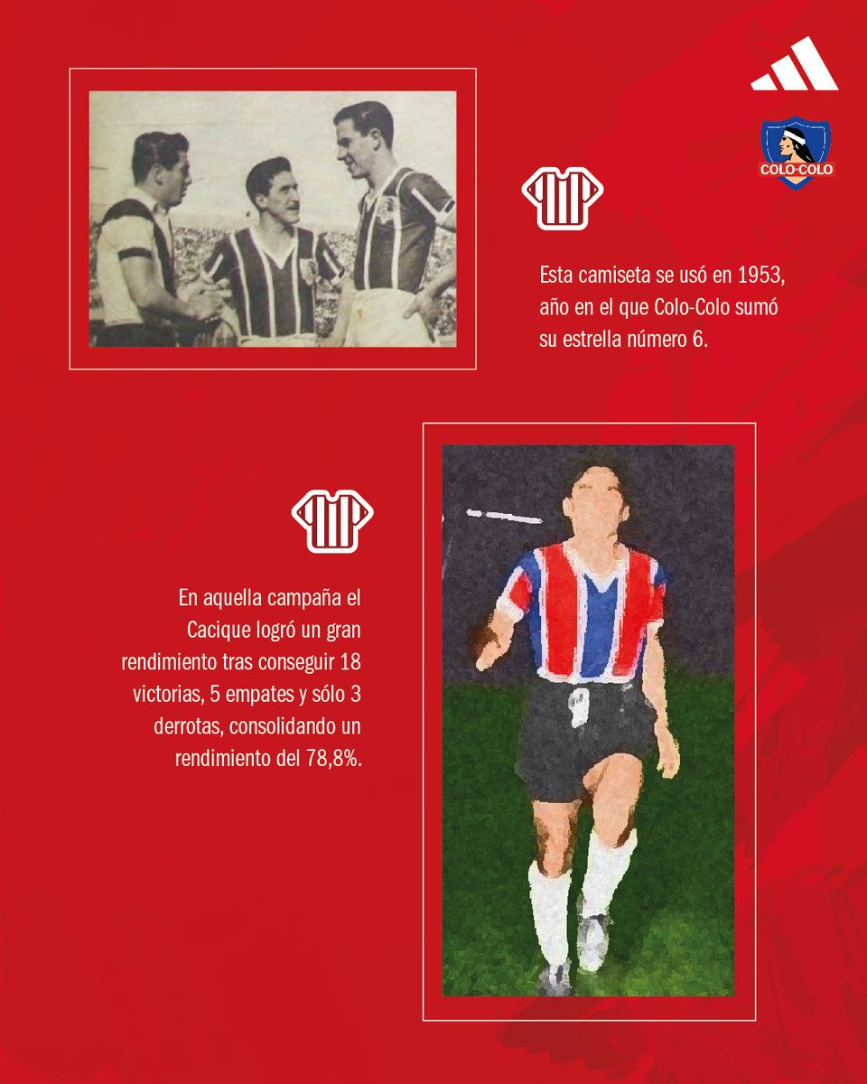 Inspirado en 1953 y 1986, la nueva camiseta renace hoy con la fuerza del tricolor. La tercera equipación 2025 honra la histórica piel del Cacique, un homenaje nuestra historia y espíritu del club. Colo-Colo es Chile ⚪️⚫️