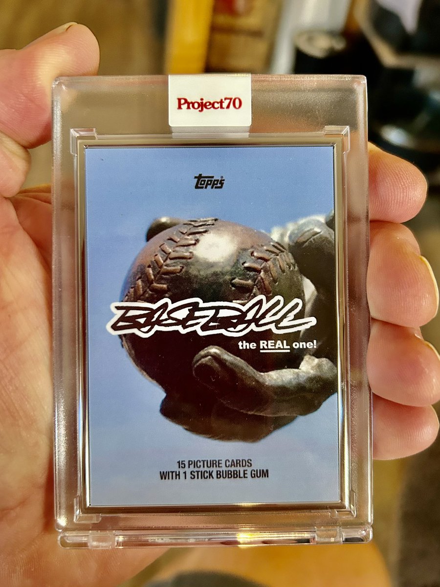ngreenroom's tweet image. Still love my @Topps #Project70 mail days. Artist Proof card #764 “1984 Wax Wrapper” by FUTURA

Photo used in card is definitely from the Bob Feller statue outside gate C at Cleveland’s  Progressive Field
