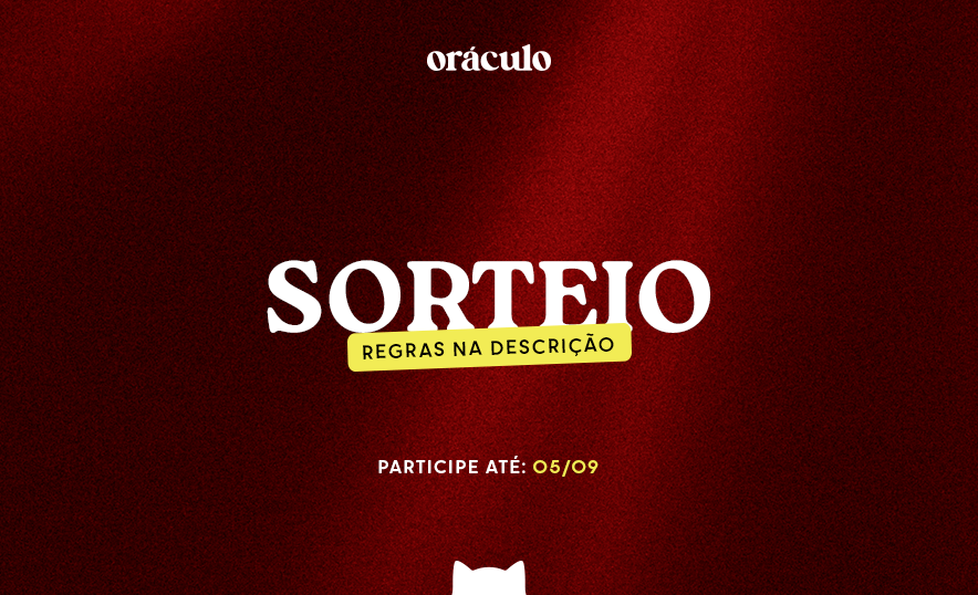 🔮 SORTEIO

🏆 R$ 10 no PlX 

🔸 Siga <a href="/clubeoraculo/">Oráculo Literário 🔮📚</a>;
🔸 Curta e dê RT neste tweet;
🔸 Comente algo neste post;
🔸 Curta e dê RT no tweet citado abaixo;

📅 Participe até 05/09. Boa sorte! 🍀